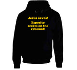 Jesus Saves Esposito Scores On The Rebound Boston Hockey Fan T Shirt
