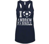 Andrew Farrell I Heart New England Soccer T Shirt