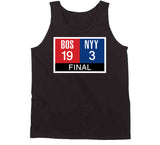 Boston Scoreboard 19 To 3 New York Rivalry Baseball Fan T Shirt
