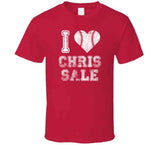 Chris Sale I Heart Boston Baseball Fan T Shirt