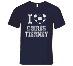 Chris Tierney I Heart New England Soccer T Shirt