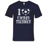 Chris Tierney I Heart New England Soccer T Shirt