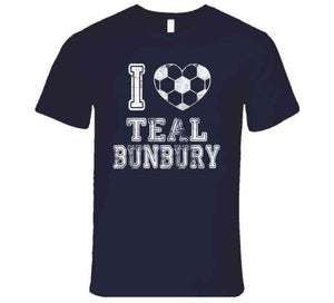 Teal Bunbury I Heart New England Soccer T Shirt