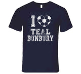 Teal Bunbury I Heart New England Soccer T Shirt