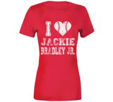 Jackie Bradley Jr I Heart Boston Baseball Fan T Shirt