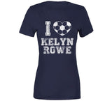 Kelyn Rowe I Heart New England Soccer T Shirt