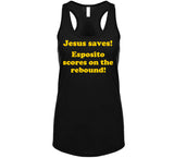 Jesus Saves Esposito Scores On The Rebound Boston Hockey Fan T Shirt