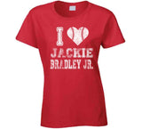 Jackie Bradley Jr I Heart Boston Baseball Fan T Shirt