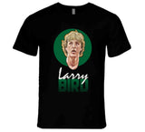 Retro 80s Style Larry Bird Boston Basketball Fan T Shirt