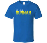 Boston Marathon inspired 26.2 miles City Wicked Runnah V4 T Shirt