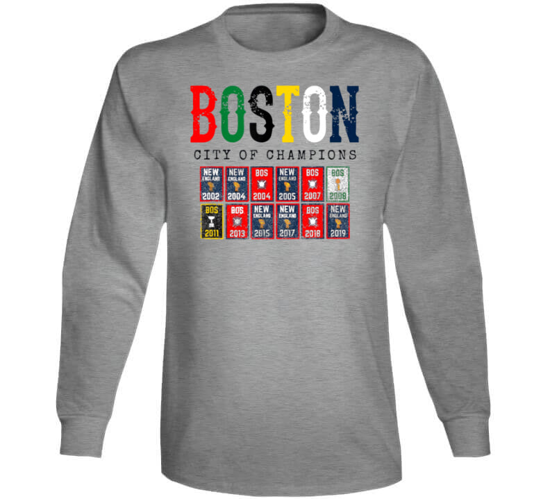 Boston Celtics Boston Red Sox Boston Bruins and New England Patriots City  of Champions T-Shirt - Growkoc