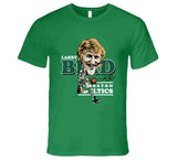 Larry Bird Larry Legend Caricature Retro Boston Basketball Fan v2 T Shirt