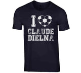Claude Dielna I Heart New England Soccer T Shirt