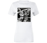 Retro Larry Bird Blocking Charles Barkley Boston Basketball Fan White T Shirt