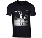 Retro Larry Bird Jump Shot Boston Basketball Fan Black T Shirt
