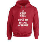 Brian Wright Keep Calm Pass To New England Soccer T Shirt