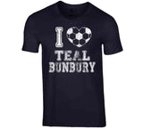 Teal Bunbury I Heart New England Soccer T Shirt