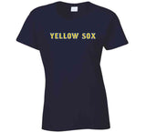 Yellow Sox Boston Baseball Fan  T Shirt