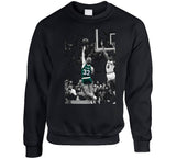 Retro Larry Bird Over Dr J Boston Basketball Fan Black T Shirt