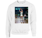 Retro Larry Bird Jump Shot Boston Basketball Fan T Shirt