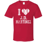 JD Martinez I Heart Boston Baseball Fan T Shirt