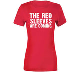 The Red Sleeves Are Coming New England Defense Football Fan v3 T Shirt