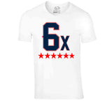 6 Time World Champs New England Football T Shirt