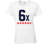 6 Time World Champs New England Football T Shirt