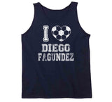 Diego Fagundez I Heart New England Soccer T Shirt