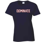 Dominate Distressed New England Football Fan T Shirt