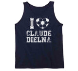 Claude Dielna I Heart New England Soccer T Shirt