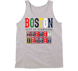 Boston City of Champions Boston Sports Fan Distressed T Shirt