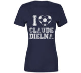 Claude Dielna I Heart New England Soccer T Shirt