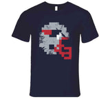 8 Bit Helmet New England Football Fan Distressed T Shirt