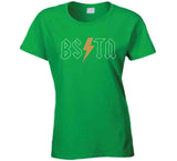 Boston BSTN Parody Basketball Fan Green  T Shirt