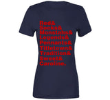 Boston Baseball Fan Tradition Names T Shirt