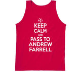 Andrew Farrell Keep Calm Pass To New England Soccer T Shirt