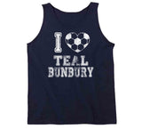 Teal Bunbury I Heart New England Soccer T Shirt