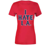 I Hate LA Boston Baseball Fan T Shirt