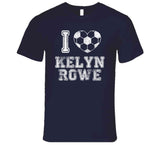 Kelyn Rowe I Heart New England Soccer T Shirt