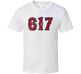 Boston Champs 617 Area Code Boston Baseball Fan Distressed T Shirt