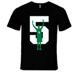 Kevin Garnett Number 5 Retirement Boston Basketball Fan v2 T Shirt