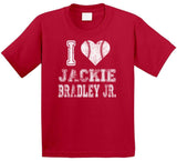 Jackie Bradley Jr I Heart Boston Baseball Fan T Shirt