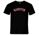 Bahstin Boston Baseball Fan Distressed T Shirt