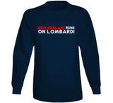 New England Runs On Lombardi City Of Champions Football Fan T Shirt