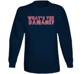 Whats The Damage Boston Baseball Fan T Shirt