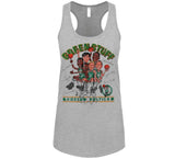 Retro Boston Basketball Team Green Stuff  Bird Parrish Ainge Caricature Distressed   T Shirt
