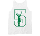 Kevin Garnett Number 5 Retirement Boston Basketball Fan V4  T Shirt