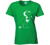 Larry Bird Bird Goat 33 Legend Boston Basketball Fan Green T Shirt