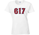 Boston Champs 617 Area Code Boston Baseball Fan Distressed T Shirt